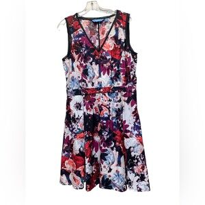 Simply Vera Vera Wang Floral V-Neck midi dress